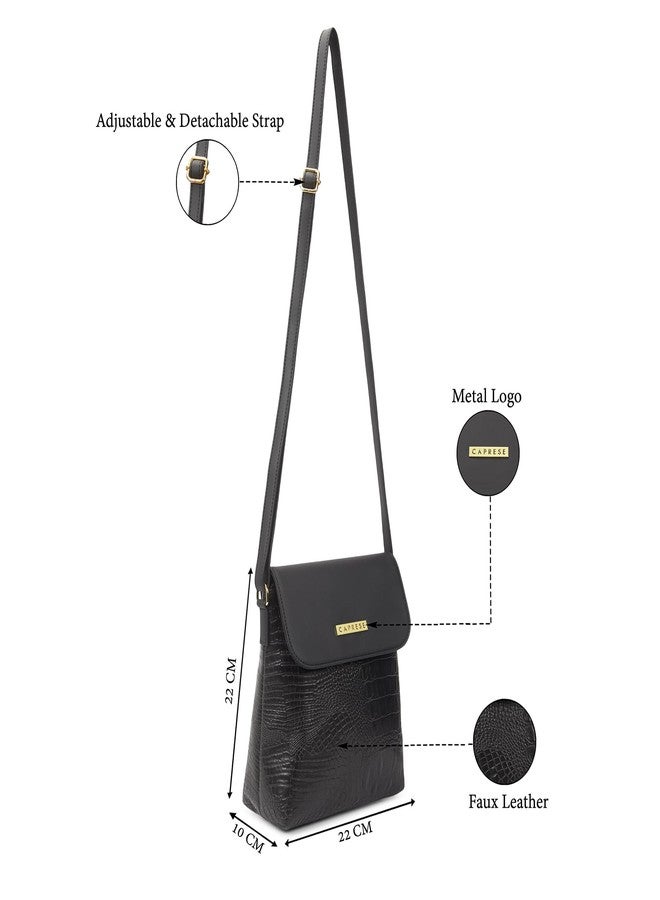 كابريس حقيبة كروس كبيرة من كابريس بوبا للنساء مع حزام قابل للتعديل لراحة الارتداء | حقيبة يد متعددة الاستخدامات مزودة بسحاب وإغلاق مغناطيسي للاستخدام اليومي والسفر والمناسبات الخاصة (أسود) - Image 3